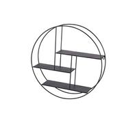 Etagère murale métal ronde 60 cm - - Noir - Métal