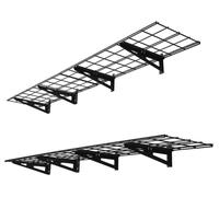 Étagère murale métallique pour charges lourdes - Étagère de garage/porte-outils - Lot de 2 - 183 x 31,5 x 12,2 cm par étagère - Capacité de charge de 136 kg par tablette - Fixation murale - Étagère de