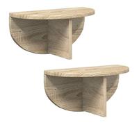 vidaXL Étagère Murale Montage mural 2 pcs Chêne Sonoma 38 x 19 x 19 cm