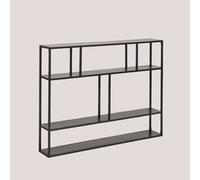 Étagère murale modulaire 120x90 cm en acier Thura Noir de Carbone