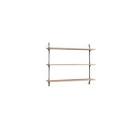 Étagère Murale Moebe, Petit , Chêne/acier Inoxydable