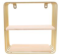 Étagère Murale Multifonction en Fer et Bois Cuisine Salle de Bain | Grosse Capacité, Robuste et Moderne, pour Gel, Toilettes et Autres Objets, Style Décoratif
