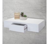 Mendler Étagère murale avec tiroir - Blanc