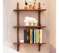 Étagère Murale Ouverte 3 Niveaux Rangement Décoratif Multi-compartiments Pour Chevet Salon Bureau Entrée Hall Ou Bureau À Placer Derrière Canapé Derrière Une Bibliothèque(Brown,80*95.6*16.8cm)