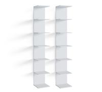Vicco Étagère Murale Paolo, Blanc, 28x190cm | Lot de 2, pour montage mural pour livres, décoration ou rangement