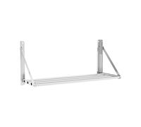 Étagère murale pliable - À barreaux - 80 x 30 cm - 40 kg - Acier inoxydable | Royal Catering