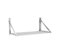 Étagère murale pliable - À barreaux - 80 x 45 cm - 40 kg - Acier inoxydable | Royal Catering