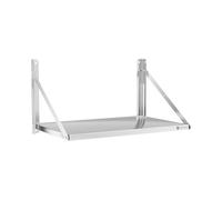 Étagère murale pliable - Acier inoxydable - 80 x 45 cm - 40 kg | Royal Catering