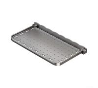 Étagère murale pliable de salle de bain en alliage d'aluminium avec crochets de drainage, trous de drainage, économie d'espace, installation sans perforation, pour douche, buanderie, cuisine