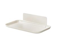 Étagère murale pliable - Support adhésif sans perçage, plateau de chevet portable avec charnières peu encombrantes, planche de toilette portable, rebord en polymère monté, organiseur compact pour