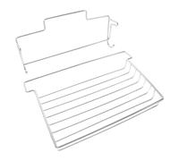 Étagère Murale Pliante en Acier Inoxydable 24x16,3x8,5cm | Rangement Ventilé, Bords Lisses, Montage Mural sans Perçage, pour Salle de Bain, Location, Usage Quotidien