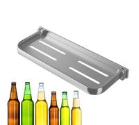 Étagère murale pliante en aluminium - Étagère de salle de bain pliable de 50 cm, étagère de rangement flottante, étagère de panneau mural pour buanderie, rangement peu encombrant, utilisation