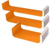 Étagère murale pour chambre d'enfant - 3 étagères - acier - verte - peu encombrante - élégante