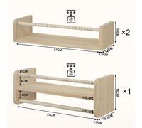 Étagère murale pour livres pour enfants - Style Montessori - En bois - Pour livres et jouets - Dimensions : 40 x 15 x 14 cm