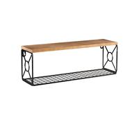 Étagère Murale pour Salle de Bain en Bois de Sapin et Fer 42 x 13 cm Articles de