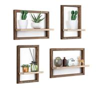 Étagère Murale Pour Salon - Étagères Flottantes Murales, Unité De Rangement Carrée | Présentoirs De Cubes Géométriques, Organisateur De Rebord De Bibliothèque Suspendu En Bois Décoratif Moderne Avec S