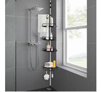Étagère murale - Réglable en Hauteur - XUANYU -Étagère de Douche - 4 Niveaux-Rangement de Salle de Bain - Hauteur 85 à 305 cm