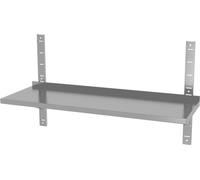 Étagère murale réglable, simple, avec 2 supports, HENDI, lot de 4, 1400 x 300 x (H) 600 mm