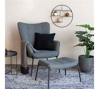 Étagère murale ronde 47,5x10x47,5 cm en acier noir Noir G