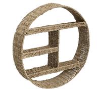 Etagère murale ronde design roseau Seagrass - Diam. 58 cm - Beige