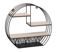 Étagère murale ronde en métal Atmosphera - Noir - Noir -