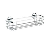 WENKO Maxi étagère en acier inox Etagère de salle de bain Corbeille sans percer Rangement WC douche