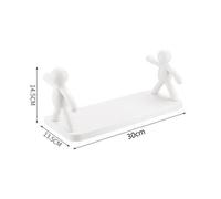 Étagère murale sans perçage - Plastique durable - Grande capacité - Installation facile - Gris - Salle de bain