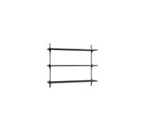 Étagère Murale Shelving, Petit , Chêne Fumé/acier Inoxydable