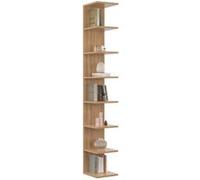 Etagère murale suspendue double position CHIARA 8 étagères façon hêtre 190 cm Bois G