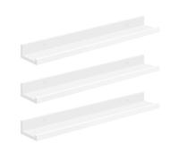 Étagère Murale Suspendue - SONGMICS - Lot de 3 - Blanc - Design Contemporain - Longueur 80 cm
