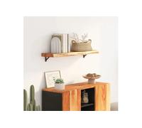 vidaXL Étagère Murale, Tablette Flottante, Décoration Murale de Bureau Salle de Séjour, Rectangulaire Massif Acacia Bordure Assortie