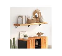 vidaXL Étagère murale Tablette flottante Rectangulaire massif acacia Bordure 370241 Marron