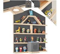 Étagère murale - TECTAKE - Étagère MYLITTLE STORY en bois MDF avec suspension invisible 50 x 15,5 x 60 cm - Gris anthracite