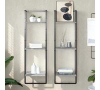 vidaXL Étagère murale 3 niveaux sonoma gris 30x25x100 cm