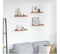 vidaXL Étagère Murale 4 pcs Rouge 40 x 9 x 3 cm Bois d'ingénierie, Étagère Murale rectangulaire Moderne, Durable, Organisateur Pratique, Gain de Place pour Votre Salon