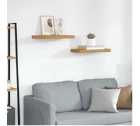 Étagère murale - VIDAXL - 50 x 23 x 4 cm - Beige - Bois d'ingénierie - Lot de 2