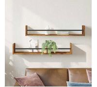 Étagère murale - VIDAXL - Étagère échelle 2 pcs - Bois aspect ancien - 80 x 16 x 14 cm - Industriel