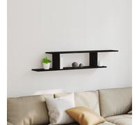 Étagère murale vidaXL pour téléviseur, chêne noir, 125 x 18 x 23 cm, en bois d'ingénierie
