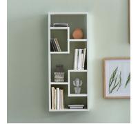 Étagère murale WOHNLING ROSALIE blanche suspendue 36x90x13,5cm en bois laqué