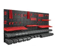 30 bacs gerbables étagère murale plastique couvercle 172 x 78 cm porte-outils atelier garage système de stockage bacs à bec verseur
