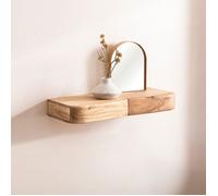 Etagère organique suspendue 2 tiroirs 60 cm en acacia laqué - GRIKA
