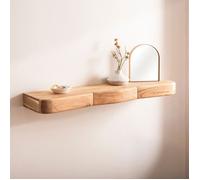 Etagère organique suspendue 3 tiroirs 100 cm en acacia laqué - GRIKA