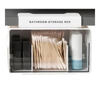Étagère Organisateur Salle de Bain | Rangement Transparent Amovible Sans Perçage,Organisateur maquillage comptoir - pour baignoire, douche, chambre, dortoir, placard, sous évier, derrière la porte