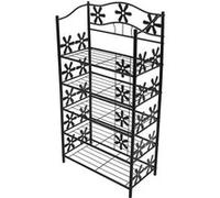 Ètagère ou bibliothèque Genève métal 5 tablettes Hauteur 112cm Noir G