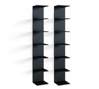 Étagère Paolo, 30x190cm ouvert, Noir, Vicco 35144