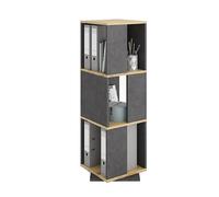 Etagère pivotante 34x34x108 cm anthracite et chêne - GRASBY