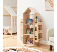 Étagère pivotante pour enfants 'Sanköre' imitation maison 122 x 64 x 43 cm Pin naturel