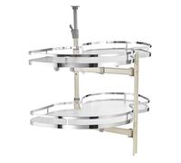 Étagère pivotante pour meuble d'angle - VEVOR - DG-668R - Hauteur réglable 2 niveaux - Paniers 800×400×60 mm - 32 kg