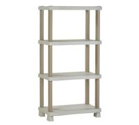 Etagère - PLASTIKEN - Plastique - 70 x 45 x 141 cm - 4 étages - Beige