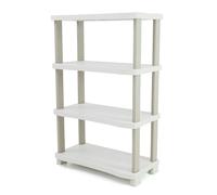 Etagère - PLASTIKEN - Plastique - 90 x 45 x 141 cm - 4 étagères - Beige